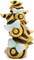 Summer Bee Gnome Decorations Indoor Home Table Decor Cute Stacked Bee Gnome Figurines Gifts -Swedish Dwarf Elf Figurines Summer Garden Honey Bees Gnomes Decorations